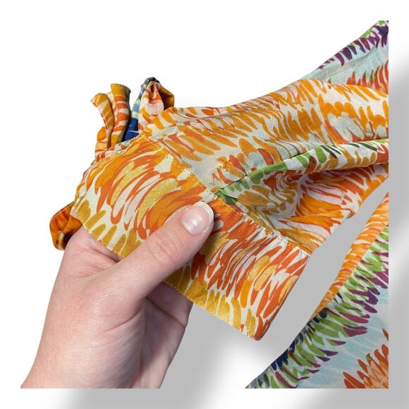 Coldwater Creek Silk Multicolor 3/4 Sleeve Blouse Womens Size PS Boho - Picture 10 of 10